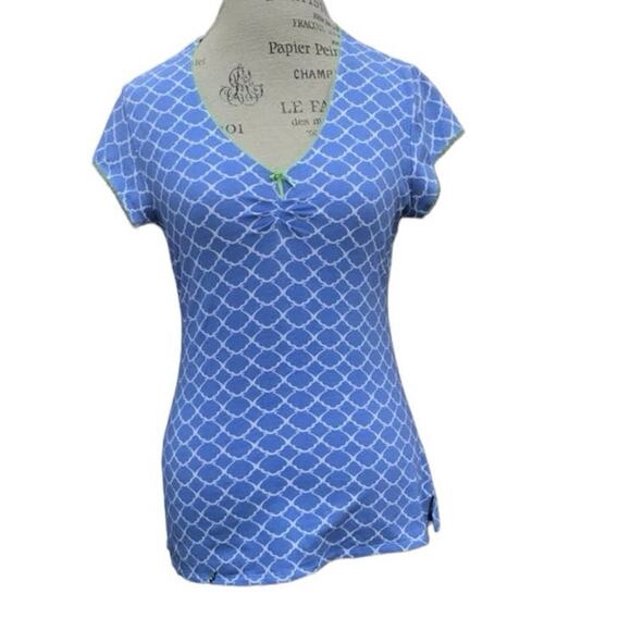 Lilly Pulitzer Tops - Lilly Pulitzer cotton tee lace edging pajama top